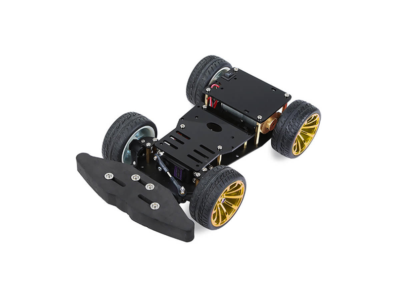 4WD Metal Car Chassis with Steering Servo - Thumb 1